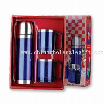 Vacuum Flask and Coffee Mug Set